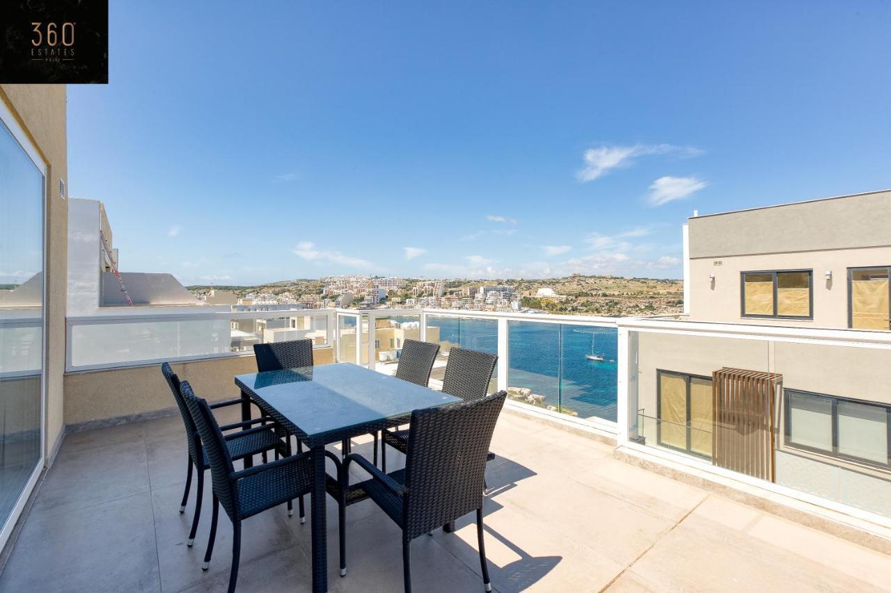 Appartement Lux Sea Front Penthouse With Breathtaking Views In St Pauls By 360 Estates à San Pawl il-Baħar Extérieur photo